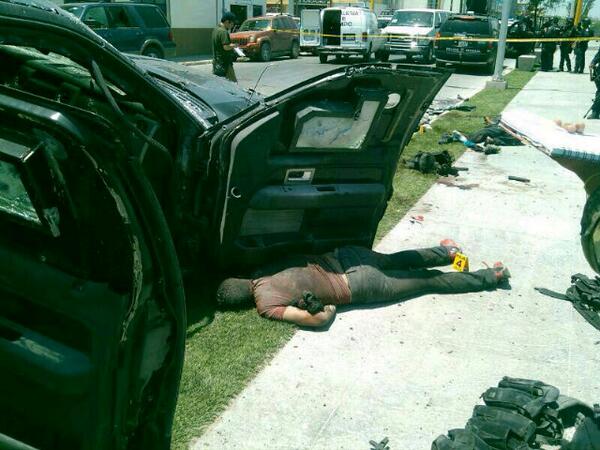Al menos 13 muertos en tiroteos en Reynosa. Martes 29/04/14 - CONTENIDO GRAFICO - Bma9kjACQAEh4OC