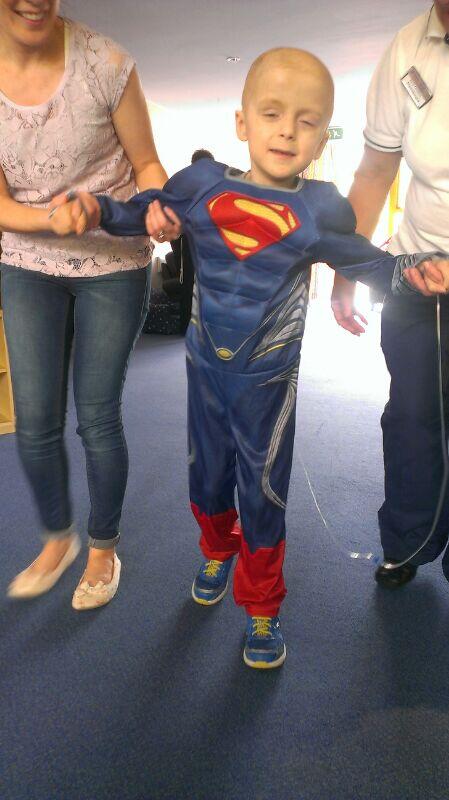 I got back on my feet and walked 20 metres today, everyone was SO proud of me! I never give up #TeamOscar
