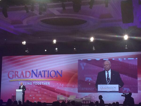 amerigrad's tweet photo. "Education never ends- I study as much now as I did 40 or 50 years ago" Gen. Colin Powell @AmericasPromise #GNSummit http://t.co/8xnLEk4uyh