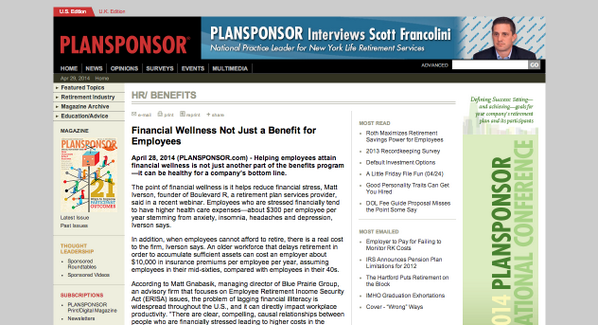 boulevardr's tweet photo. Retiremap’s financial wellness webinar picked up by PlanSponsor Mag http://t.co/97DbFLV9Qb http://t.co/uh6dZmiT2V