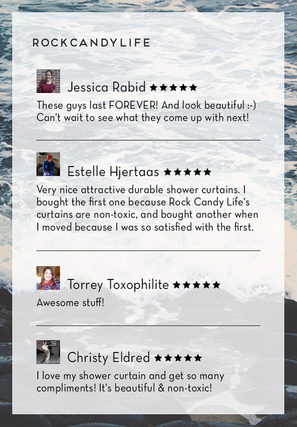 RockCandyLife's tweet photo. People love our #ecofriendly  shower curtains! If you love your's, share on our FB page: http://t.co/NpPL18arCQ http://t.co/tAji2whrkn