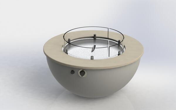 Spent all of today working through the details on a new 800mm fire bowl we are launching.The wind shield is optional.