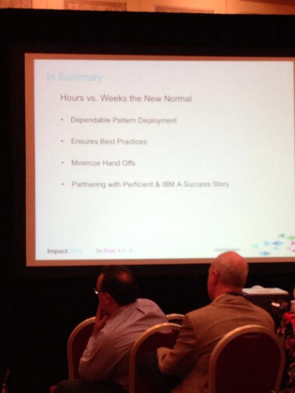 cathyell's tweet image. Hours vs weeks - the new normal @IBMPureSystems #pureapplication #ibmimpact