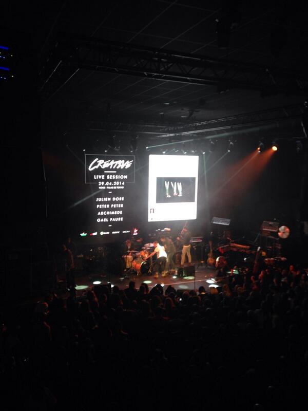BastienY's tweet photo. Live from Palais de Tokyo #CreativeLiveSession warming up @SonyMusicFr @AdhocAdrem http://t.co/TKkci41wFR