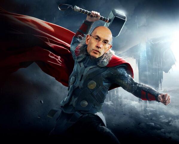 Karlman182's tweet photo. The future of the #NBA Is in safe hands. Good job, commissioner. #SilverBomb #Clippers #Sterling http://t.co/conhEaarIN