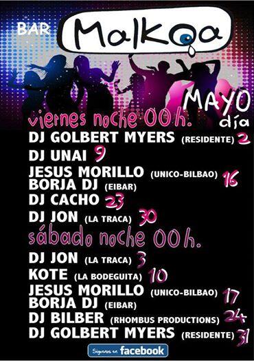 unaizabaletadj's tweet photo. El viernes 9 de Mayo DJ Unai Zabaleta animando la noche en pub Malkoa calle Tejería, allí os espero. RT por favor. http://t.co/jvMtABmIZq