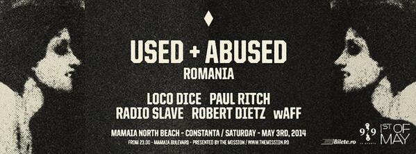 LocoDiceOFC's tweet photo. .@UsedAbusedOFC takeover this Saturday in #Romania !! @RobertDietz @Rekids @RobertDietz #wAFF ♦ http://t.co/jiHJWE99gS