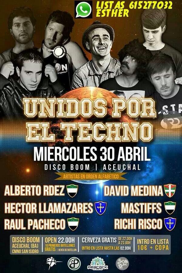 Lunilunitta's tweet photo. APÚNTATE EN LISTA‼️🔰UNIDOS POR EL TECHNO🔰📞615277032 @UnidosPorElTech @thepartybadajoz @salirporbadajoz ÚLTIMO DÍA‼️ http://t.co/ErC9ozuQYD