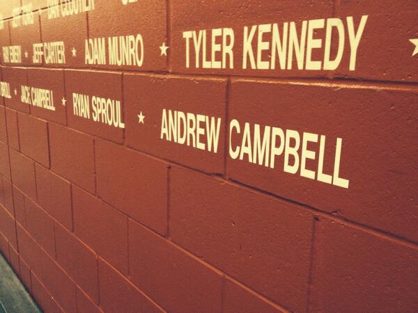 OHLHoundPower's tweet photo. Ryan Sproul &amp; Andrew Campbell have rightfully taken their spots on the Soo Greyhounds Wall of Fame. http://t.co/vyQ3cXswHE