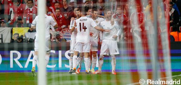 realmadrid's tweet photo. DESCANSO: Bayern de Múnich 0-3 Real Madrid (16’, 20’ Ramos, 33' Ronaldo). #BayernRealMadrid #RoadToLisbon #RMLive http://t.co/0flbI0MnCZ