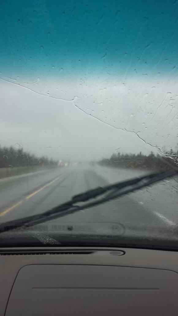 Very rainy on 401 east towards kingston <a href="/YGKTraffic/">Make It Home YGK</a>