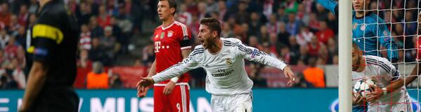 realmadrid's tweet photo. 0-4: ¡A por la Décima en Lisboa! http://t.co/czJfta3ZYi #BayernRealMadrid #RoadToLisbon #Halamadrid http://t.co/L8P7xHnlxx