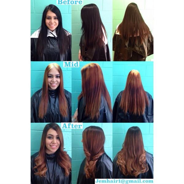 JemHair's tweet image. Today's #doubleprocess #colorcorrection #copperombré  ✂️
#hotd #jemhair #ombré  #evamendes #hairstylist #haircolor