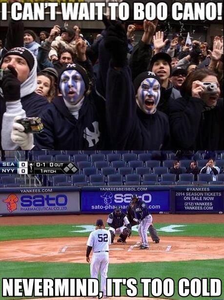 MLB Memes on X: Yankee Stadium is EMPTY for Robinson Cano's return! .   / X