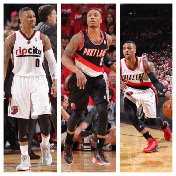 Dame_Lillard's tweet photo. Which colorway of my @adidasHoops #CrazyQuick2 playoff PEs is your favorite? #adidasoncourt #teamadidas #NBAPlayoffs http://t.co/XRAhjBf7wr