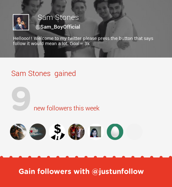 Sam_BoyOfficial's tweet image. Fab tweeps @FollowBackGods @4Abduallh @TrapHeads &amp;amp; more followed me. Grow with justunfollow.com/?r=twp