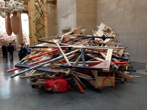 RebeccaAppleby7's tweet photo. Some pics from my visit to Tate Britain the other day #Phyllida Barlow #sculpture http://t.co/7sEkcSm4s6