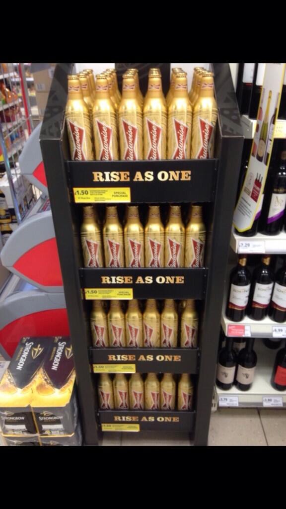 Express6804's tweet image. #WorldCup2014 #budweiser is in tesco now! £1.50  #comeonengland