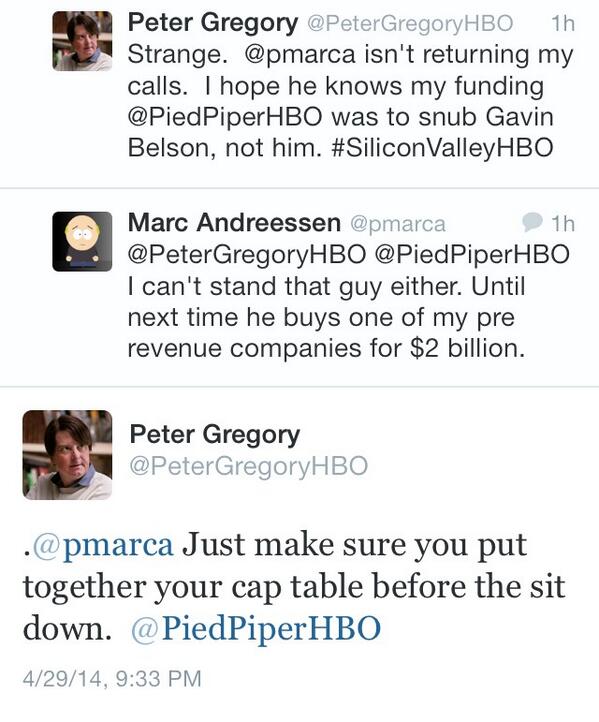 New level of respect for @pmarca. #havingalittlefun #SiliconValleyHBO