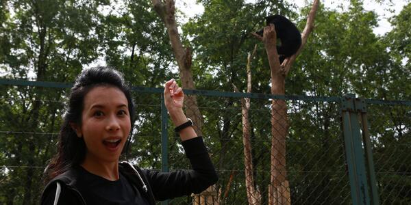 AnimalsAsia's tweet photo. With 38m followers - when Karen Mok visits she brings many friends and huge influence http://t.co/jsA6XoasP3 #China http://t.co/zbcWryQ4MF
