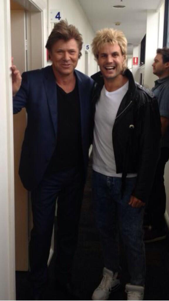 therealbeauryan's tweet photo. With the man himself dressed like the 1980 version of @RichardWilkins #BeauKnows http://t.co/achsFFxh44