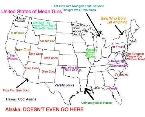 OhMeanGirls's tweet photo. The United States of Mean Girls...... #MeanGirls10thAnniversary #OnWednesdaysWeWearPink http://t.co/9XGKg23L8F