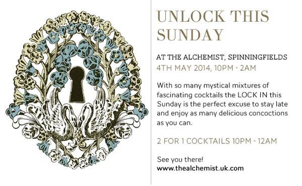 Spinningfields's tweet image. The Lock In is back @AlchemistMcr! #2for1cocktails #MayDayWeekend