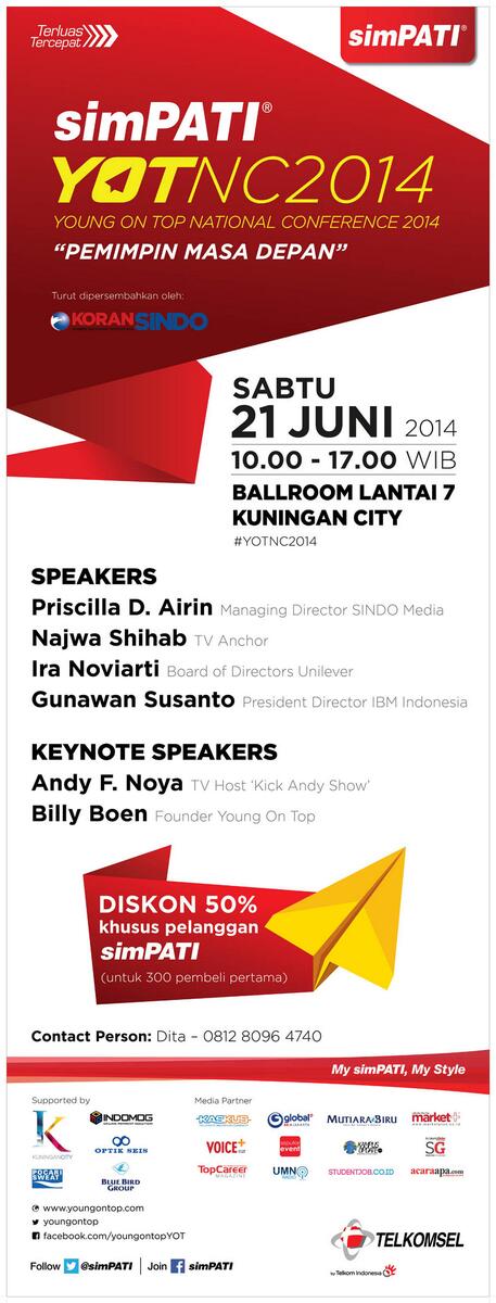 Cowok kamu udah daftar <a href="/YoungOnTop/">MUDA SUKSES 🇮🇩</a> blom? Yakin dia udah siap jadi pemimpin? :p #simPATIpreneur --