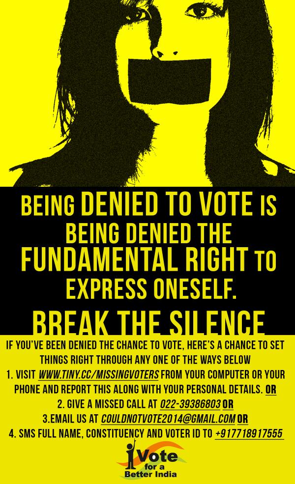 I_VBI's tweet photo. Break your silence and register your Voting grievances with IVBI . We are determined to take necessary action. http://t.co/MvwgpJXpTg