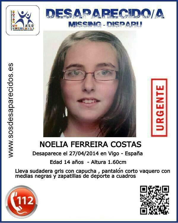 Reddepersonas's tweet photo. #Alerta Chica de 14 años #desaparecida en #galicia La famila la busca desesperada, Importante difusión RT http://t.co/ddw7XjW0Ou
