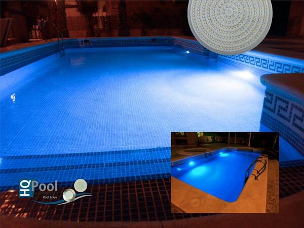 Colors of our lights in the pool, gives very nice light and gives a nice transparency in the pool.