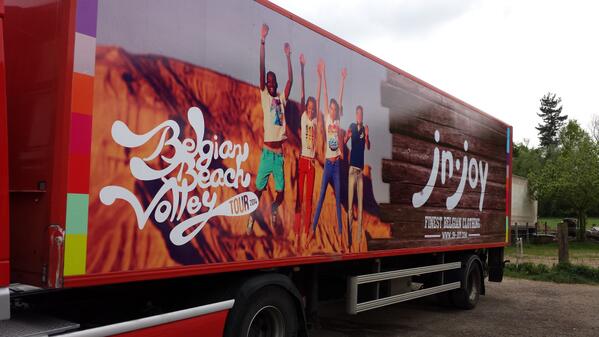 <a href="/BelgianBeach/">Belgian Beachvolley</a> Truck bij Jn-Joy today in Brussels