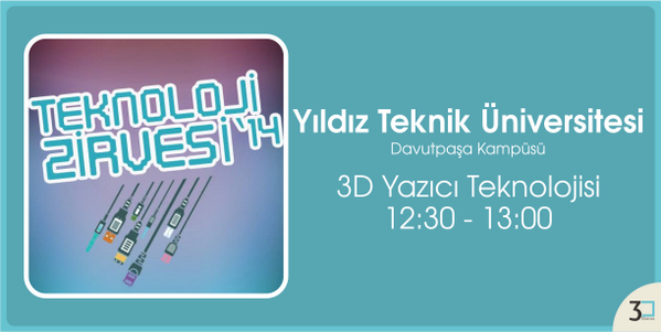 Bugün YTÜ'de gerçekleştirilen Teknoloji Zirvesi'14'te 3D yazıcı teknolojisini anlatacağız! #teknozirve <a href="/teknozirve/">Ytü Sosyal</a>