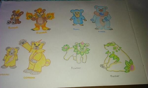 pokemonF_ART's tweet photo. pokemon bear from rudiana (indonesia) http://t.co/4RsiNrP064