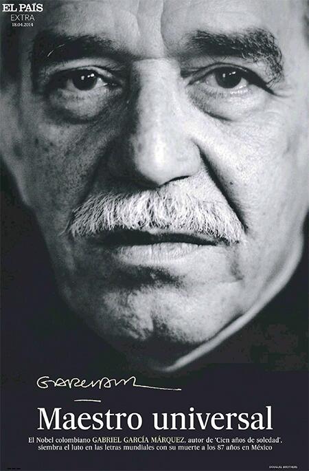 niceshirtfilms's tweet photo. Stuart's Douglas Brothers portrait of Gabriel García Márquez used by @el_pais front cover  http://t.co/sk8FjQbAow http://t.co/JGXtYtyVBY