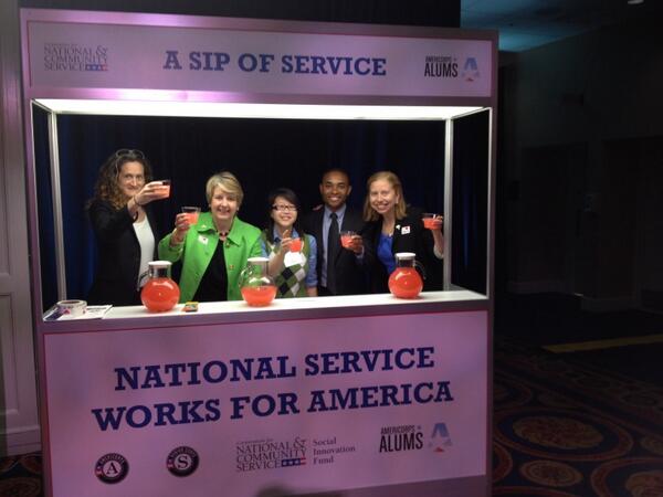 AmeriCorpsAlums's tweet photo. Yeah @WendyCNCS & team! RT @tedmdc: Fave from #GNSummit: A Sip of Service w/ @AmeriCorpsAlums & @NationalService
http://t.co/9mmNyfIybO