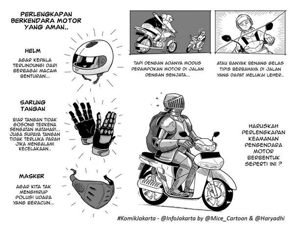 “<a href="/infojakarta/">@InfoJakarta</a>: Ksatria Roda Dua... #KomikJakarta by <a href="/haryadhi/">haryadhi</a> <a href="/mice_cartoon/">Mice Cartoon ID</a>
