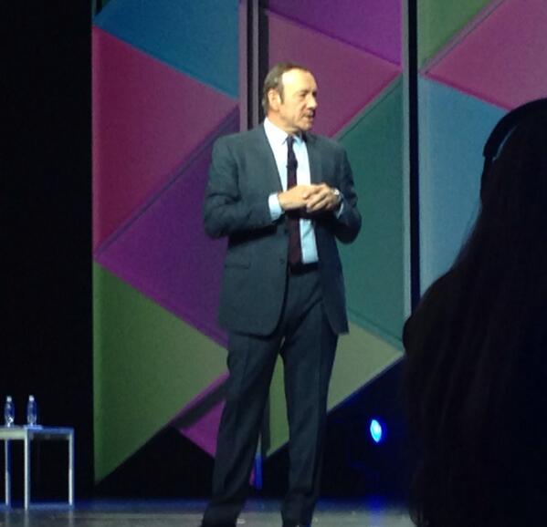 IBMcloud's tweet image. Welcoming to the #ibmimpact stage @KevinSpacey