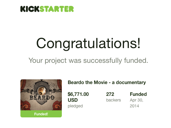 beardothemovie's tweet photo. THANK YOU for your support and enthusiasm for making the @BeardoTheMovie the Kickstarter happen. 

#GoBeardOrGoHome http://t.co/w7gYB1KVUQ