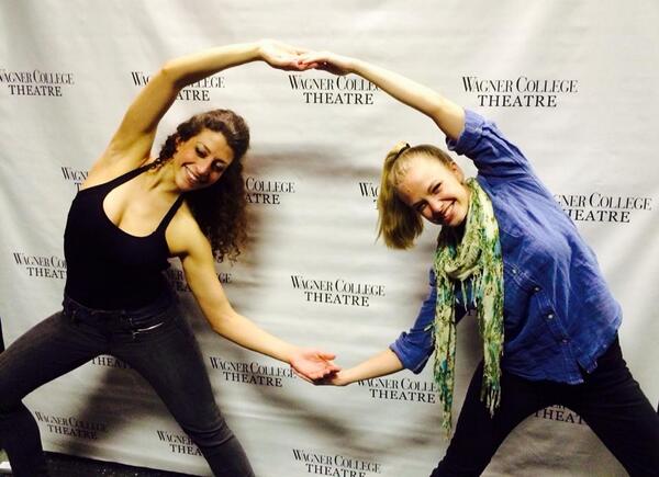 TheatreWagner's tweet photo. Check THIS out! #Danielle & #Kelly go extreme on the Step & Repeat! #WCTOpeningNight #DanceProject14 http://t.co/blQo4ioF63