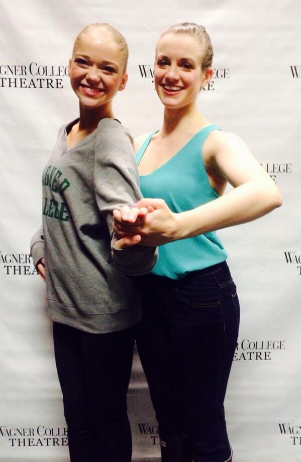 TheatreWagner's tweet photo. The dynamic #Kelly & #Becky pose for us at the Step & Repeat! What a pair! #WCTOpeningNight #DanceProject14 http://t.co/yrB5D1jI6v