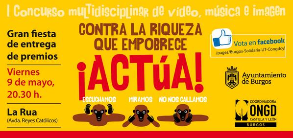 BurgosSolidaria's tweet photo. El viernes 9 de mayo nos encontramos en la Rúa en la gran fiesta de entrega de premios con @BurgosSolidaria #Burgos http://t.co/iuATiiECiF