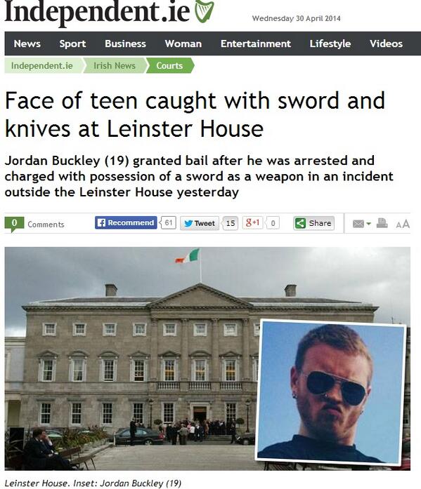 Note: If planning sword-related incidents, check Facebook &amp; remove photos that would look THIS stupid next to story.