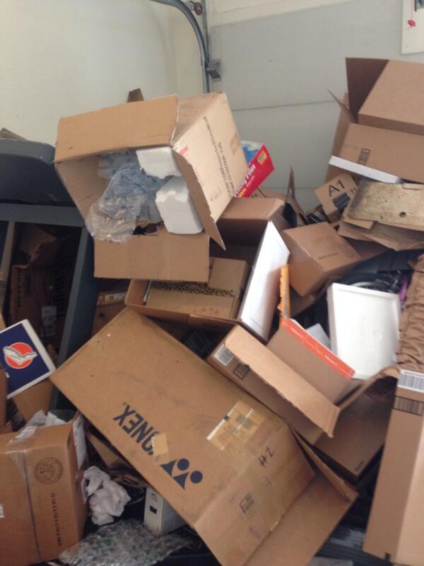 Singletonwatson's tweet image. Breaking down the mountain today! #recyclechallenge