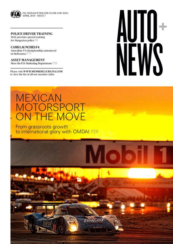 Descubre el futuro del deporte automovilístico en México en el recién artículo de la FIA...omdai.org/pdfs/reglament…