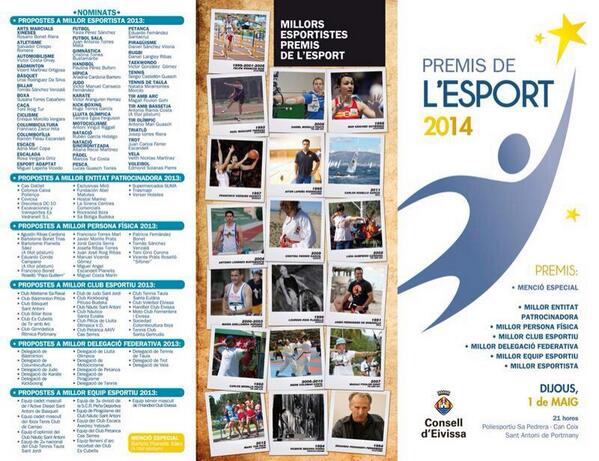 IbizaDeporte's tweet photo. 41 deportistas optan al Premio Mejor Deportista @enriquemorcillo @yaizaperez @juanantm86 @Magali_spain @tomisanchez http://t.co/mLJf9iAVXt
