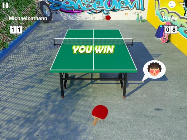 michaelnathann's tweet photo. Recommend! Virtual Table Tennis, support real-time multiplayer. iPad download: http://t.co/JKUIhMxdrP http://t.co/aLnMb5Z5ge