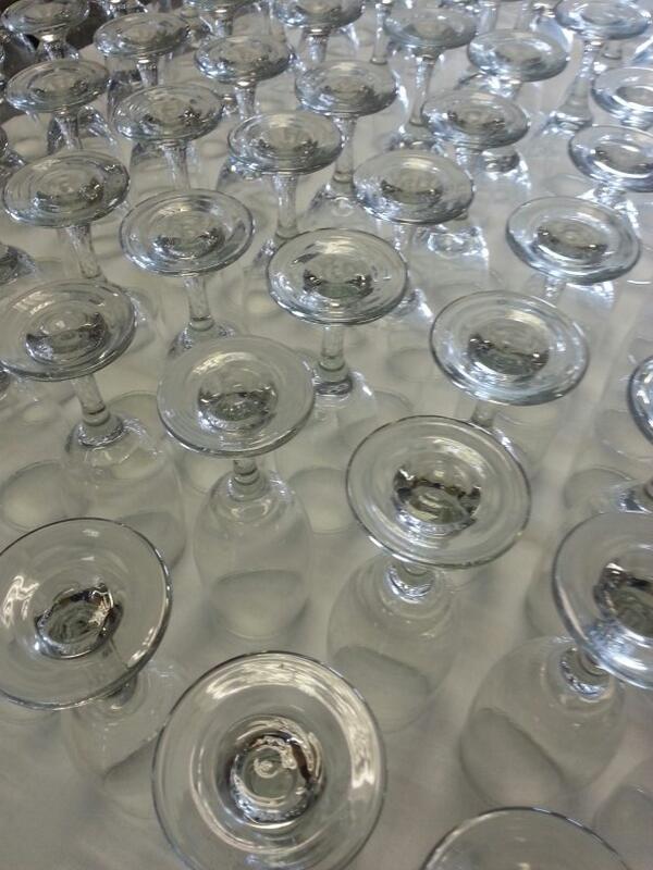 4aBroadway's tweet photo. Glasses all shiny and clean ready for tonights function #sparkling http://t.co/2Pe3PBdUhZ
