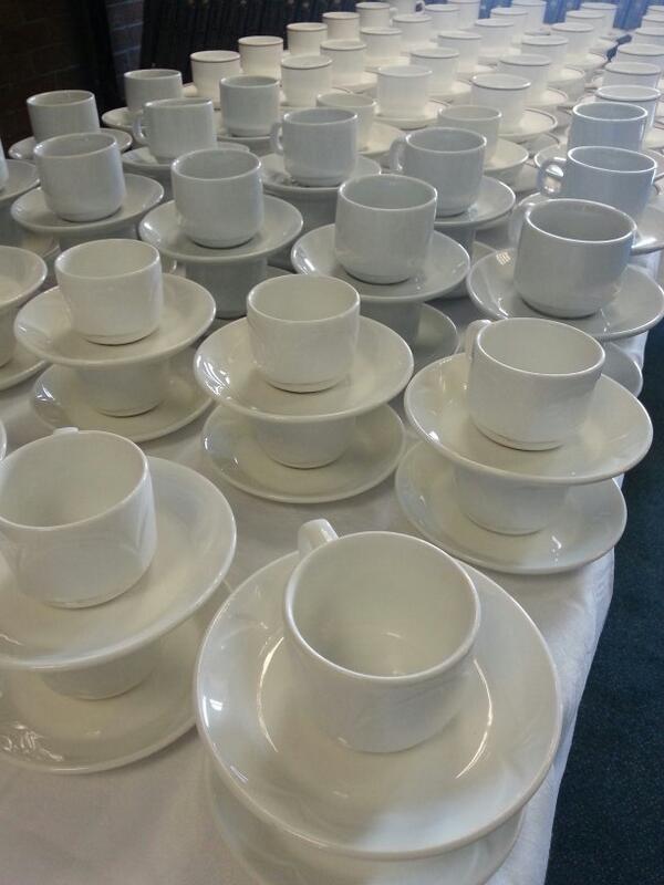 4aBroadway's tweet photo. Double decker cups ready for tonights function #teafortwohundred! http://t.co/jRozpFTK26