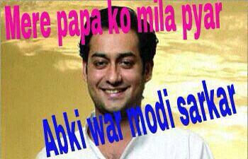 DigvijayaB's tweet photo. Mere papa ko mila pyar,
#AbKiBaarModiSarkaar http://t.co/nULzaaS24i